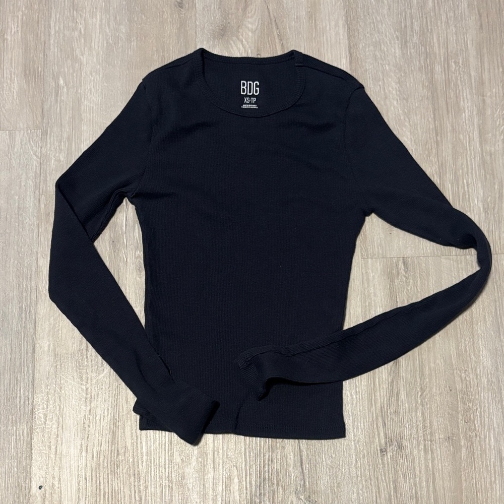 BDG Midnight Black Long Sleeve Tee